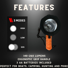 Load image into Gallery viewer, Battery Operated Waterproof Handheld LED Spotlight
