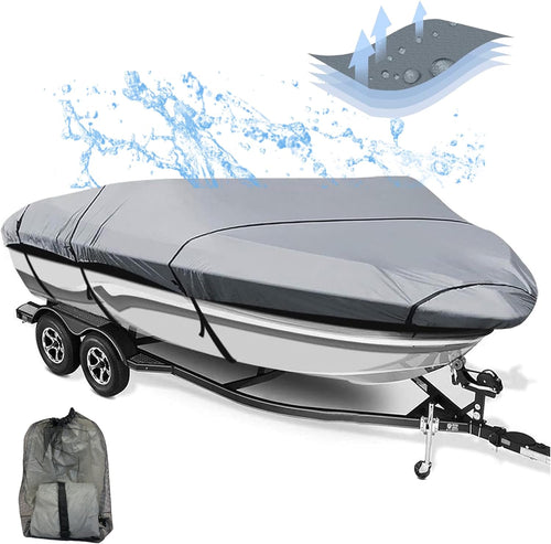 [17' - 19'] V Hull Runabout Boat Cover (Upto 96-In Beam Width) - Blue Dog Marine