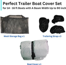 Load image into Gallery viewer, [14&#39; - 16&#39;] V &amp; Tri Hull Bass Boat Cover (Upto 90-In Beam Width) - Blue Dog Marine
