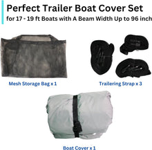 Load image into Gallery viewer, [17&#39; - 19&#39;] V Hull Runabout Boat Cover (Upto 96-In Beam Width) - Blue Dog Marine
